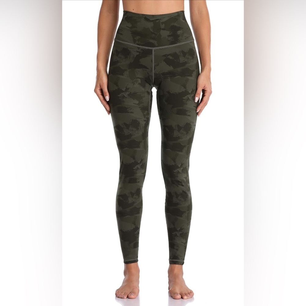 Colorfulkoala Women’s Camo Leggings - S - Army Green - Picture 2 of 5